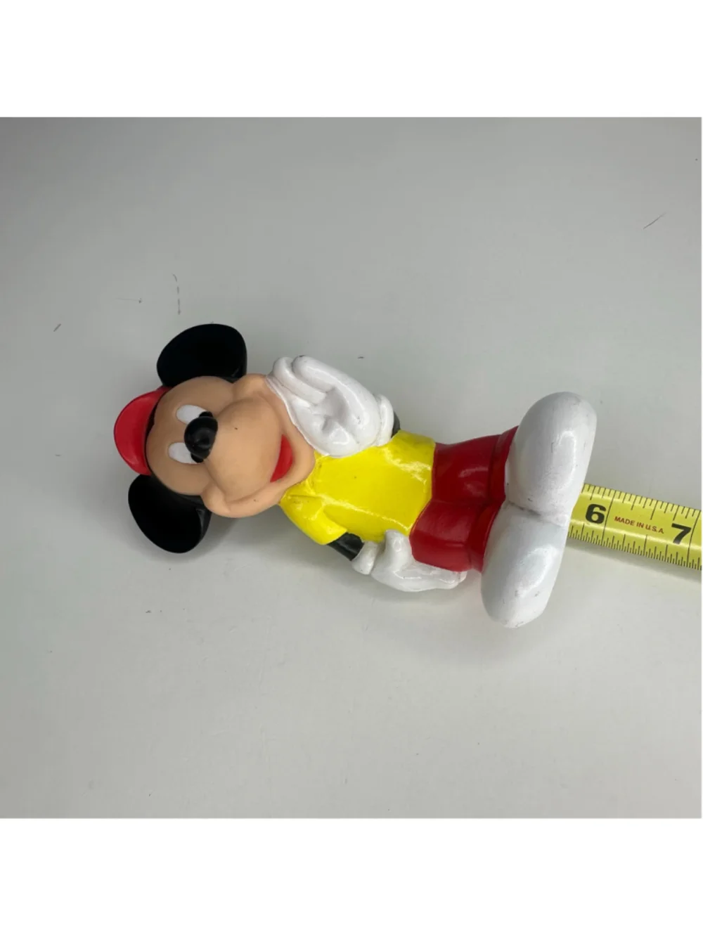 Vintage Playskool Baby Mickey Mouse Soft Vinyl Squeak Toy / Figure Walt Disney